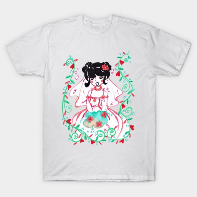 Space Buns Bride T-Shirt by saradaboru